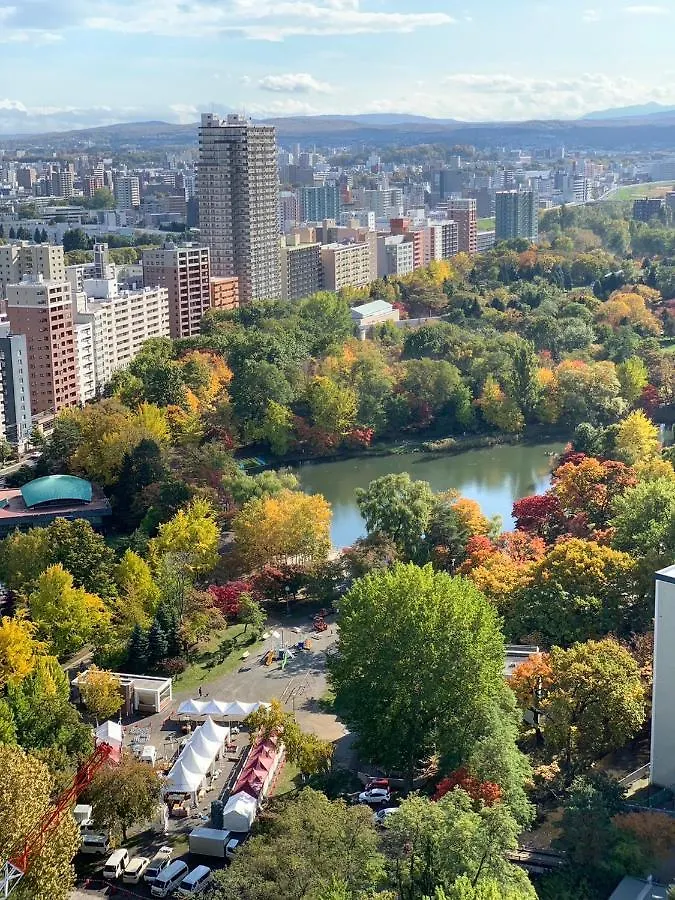 Apartment Nakajima Park Stay Ams Tower 31F Panoramic View Of Nakajima Park Sapporo Japan